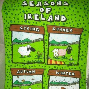 Seasons Of Ireland Cotton Tea Towel